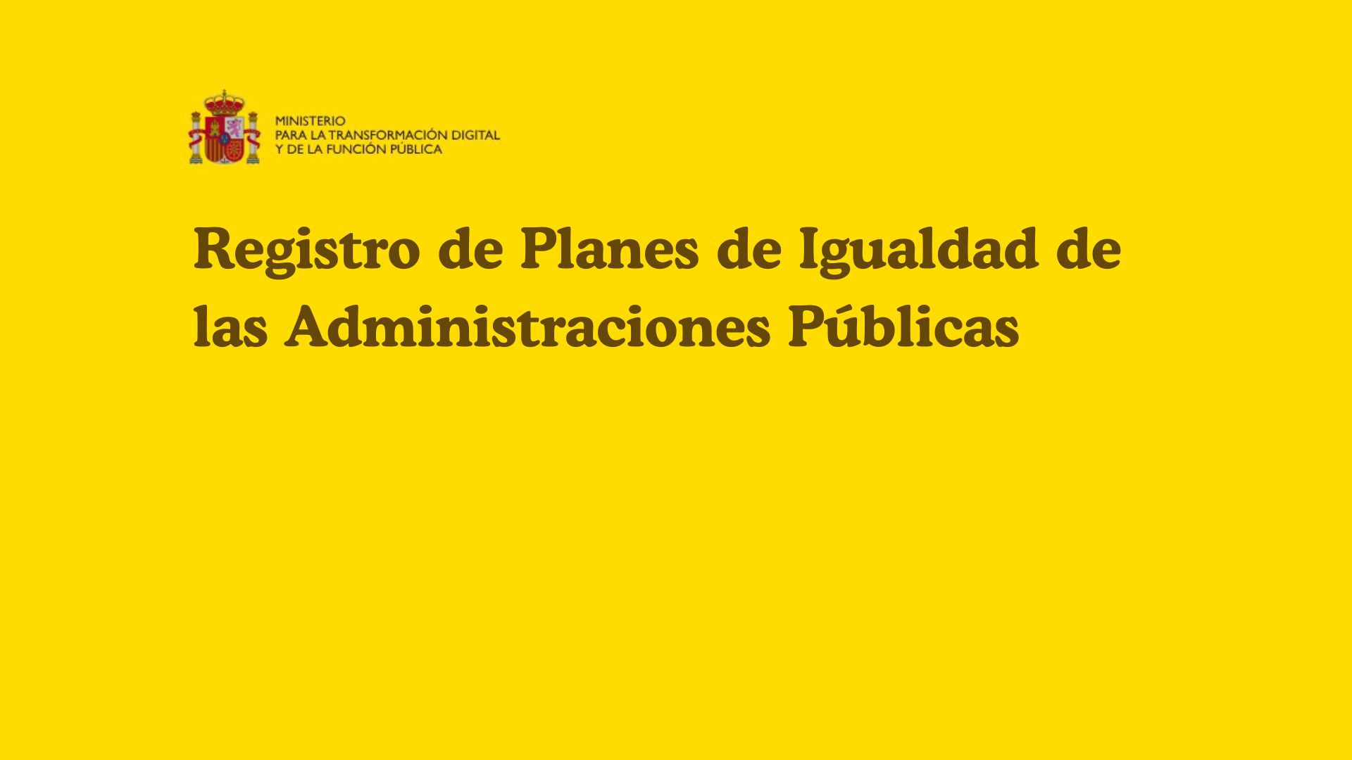 Ya se puede acceder al Registro de Planes de Igualdad de las Administraciones Públicas