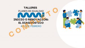 Taller de 10 horas sobre el Diagnóstico previo al Plan de Igualdad 4 y 5 de febrero ¡COMPLETO!