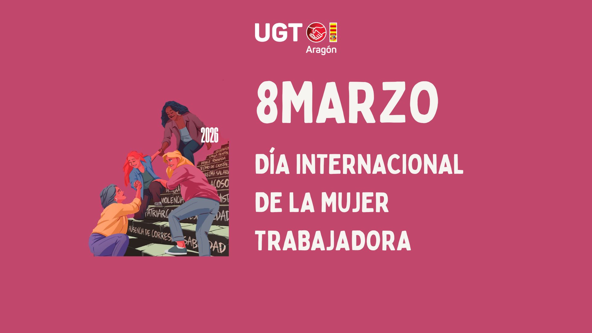 8M. Día Internacional de la Mujer. «Sindicalistas feministas frente al negacionismo y el odio»